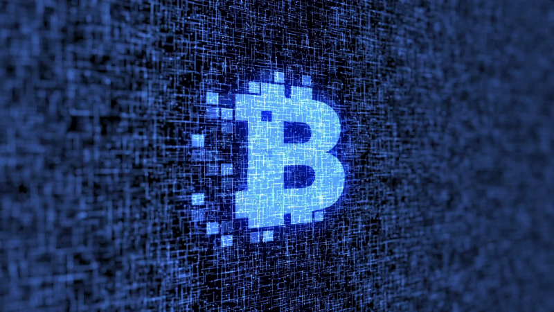 Picture used blockchain and trucking article blue B